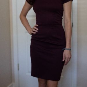 Maroon form fitting dress